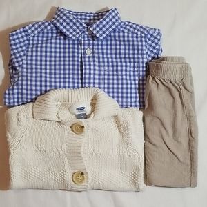 3 Piece Set: OLD NAVY 3T Sweater/3T Shirt/3T Pant